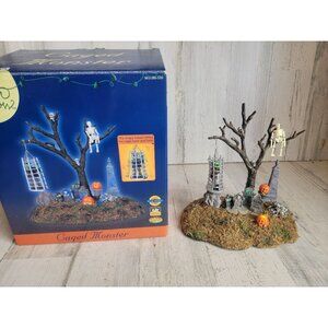 Lemax Caged Monster spooky hollow village Halloween animated